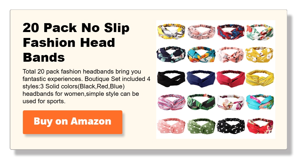 20 Pack No Slip Fashion Head Bands