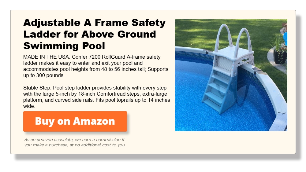 Adjustable A Frame Safety Ladder for Above Ground Swimming Pool