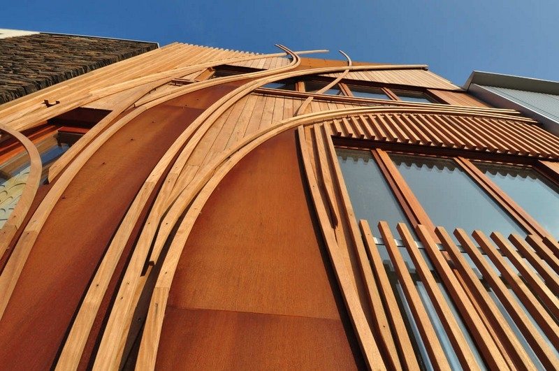 Innovative use of materials on these townhouses by 24H Architecture