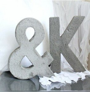 Decorative Concrete Letters