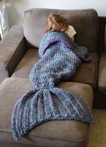 Crocheted Mermaid Tail Blankets