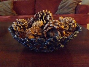 DIY Cement Lace Bowl
