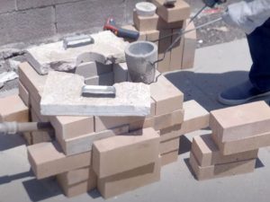 An image of a DIY blast furnace.