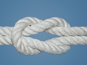An image of a square knot.