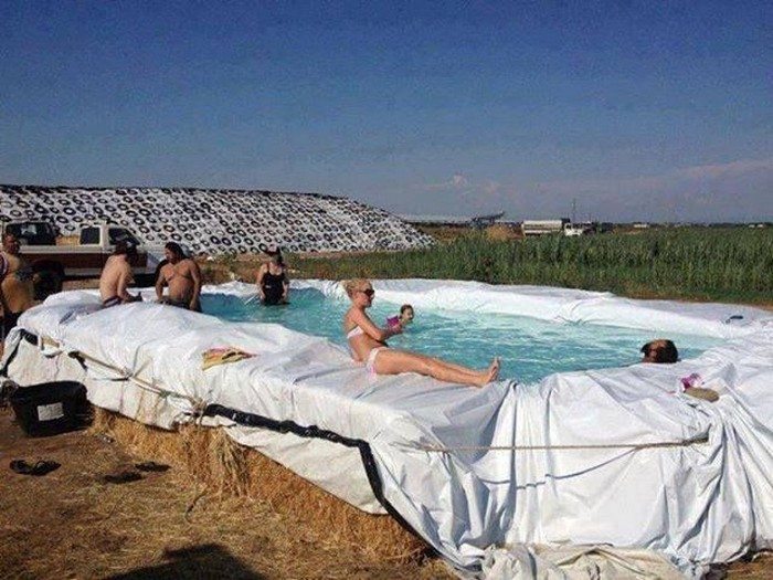 Straw Bale Pool
