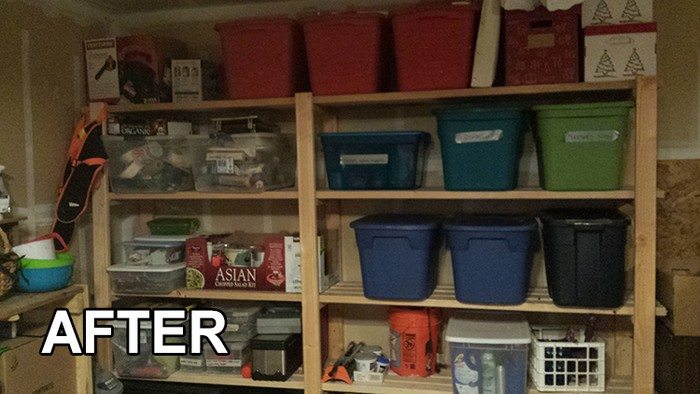 Easy Garage Basement Shelving