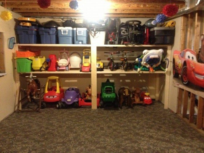 Easy Garage Basement Shelving