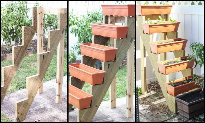 Space-Saving Staircase Vertical Planter Main Image