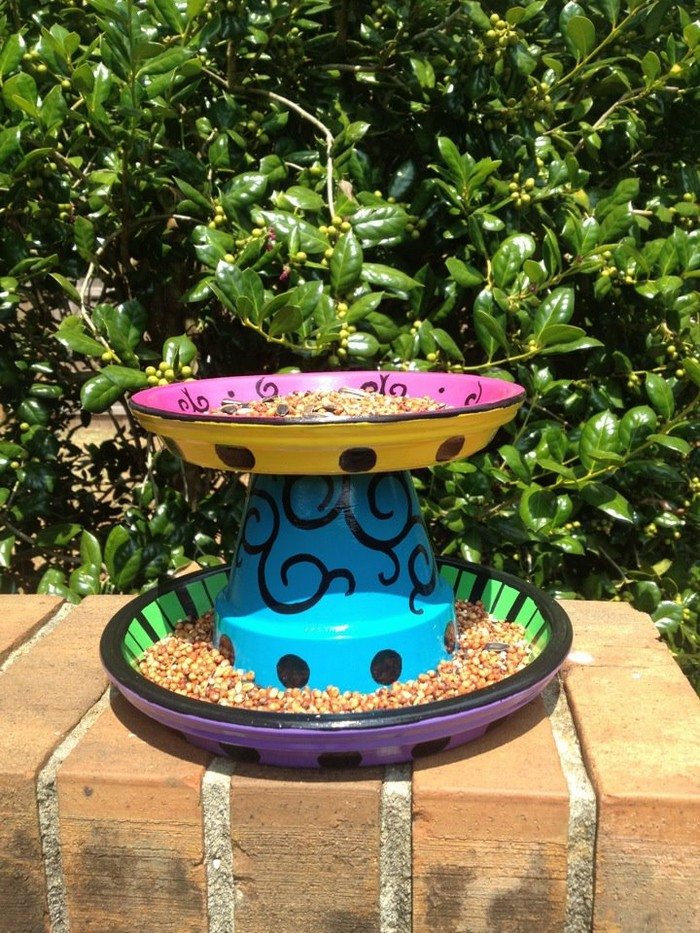 Terra Cotta Pot Bird Feeder