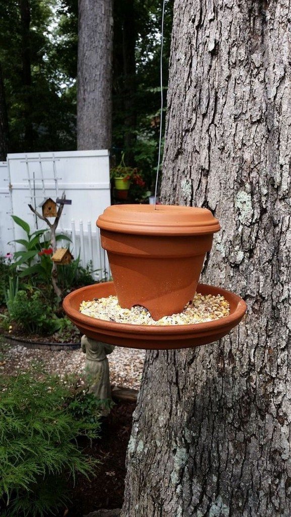 Terra Cotta Pot Bird Feeder