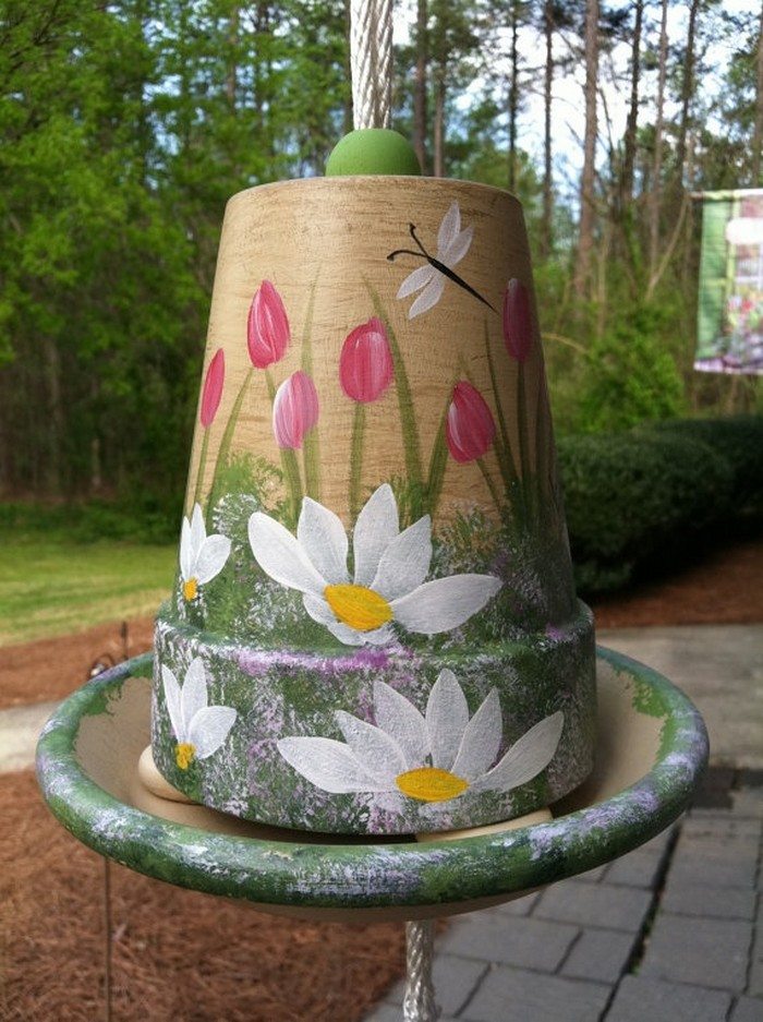 Terra Cotta Pot Bird Feeder
