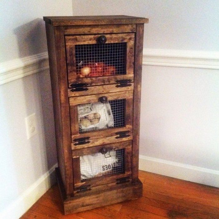 DIY Vegetable Bin Cupboard