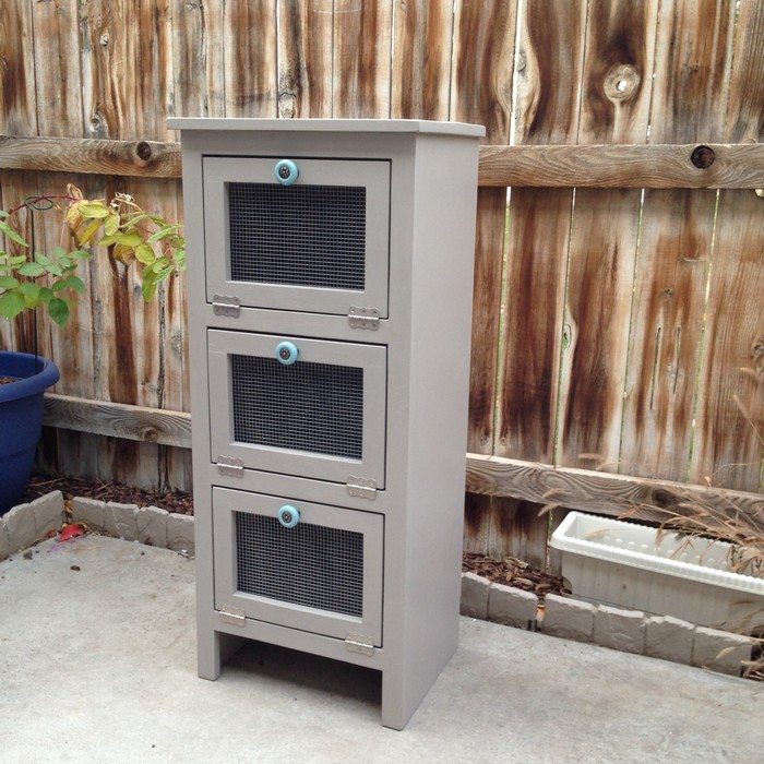 DIY Vegetable Bin Cupboard