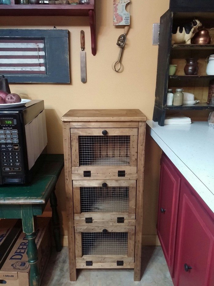 DIY Vegetable Bin Cupboard