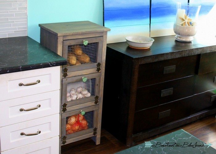 DIY Vegetable Bin Cupboard