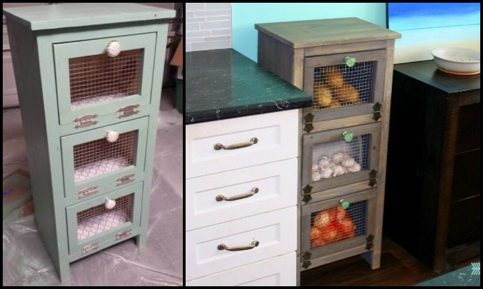 DIY Vegetable Bin Cupboard Main Image