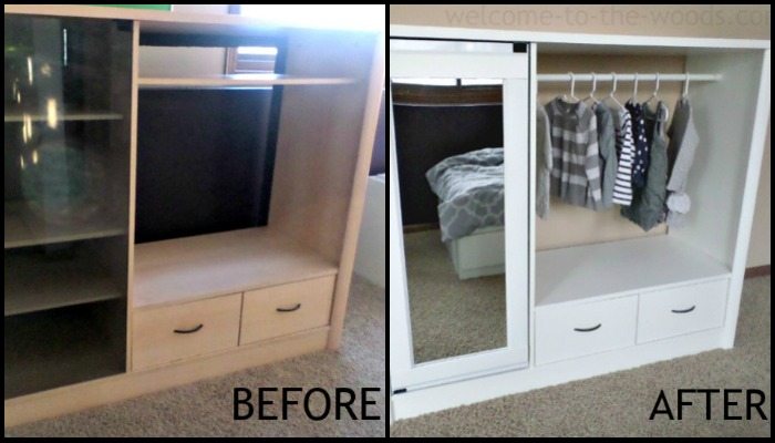 Old Entertainment Center Kids Armoire Featured Image