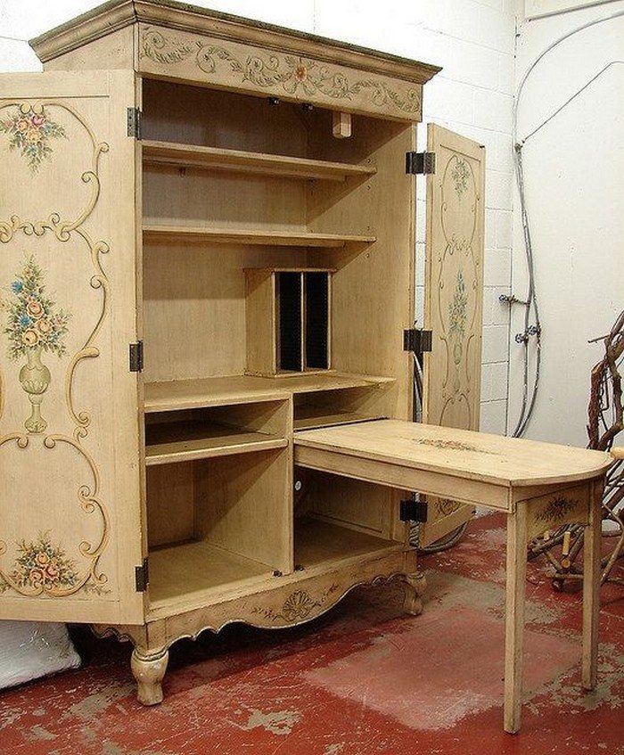 French Armoire Sewing Cabinet