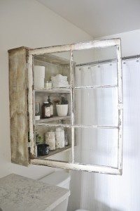 Old Window Pane Cabinet