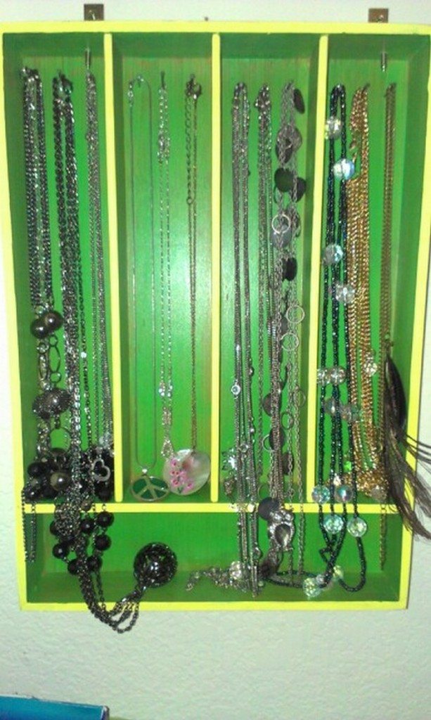 Repurposed Silverware Tray Jewelry Holder