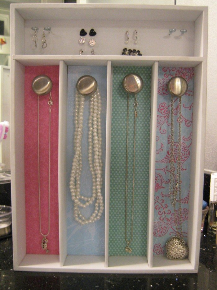 Repurposed Silverware Tray Jewelry Holder