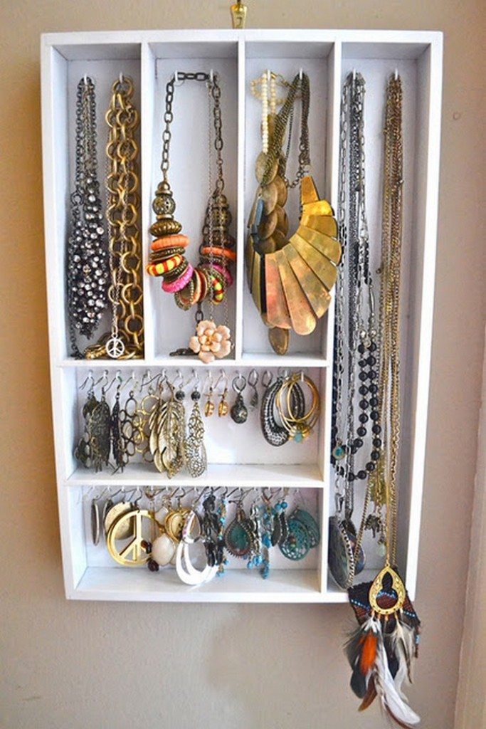 Repurposed Silverware Tray Jewelry Holder