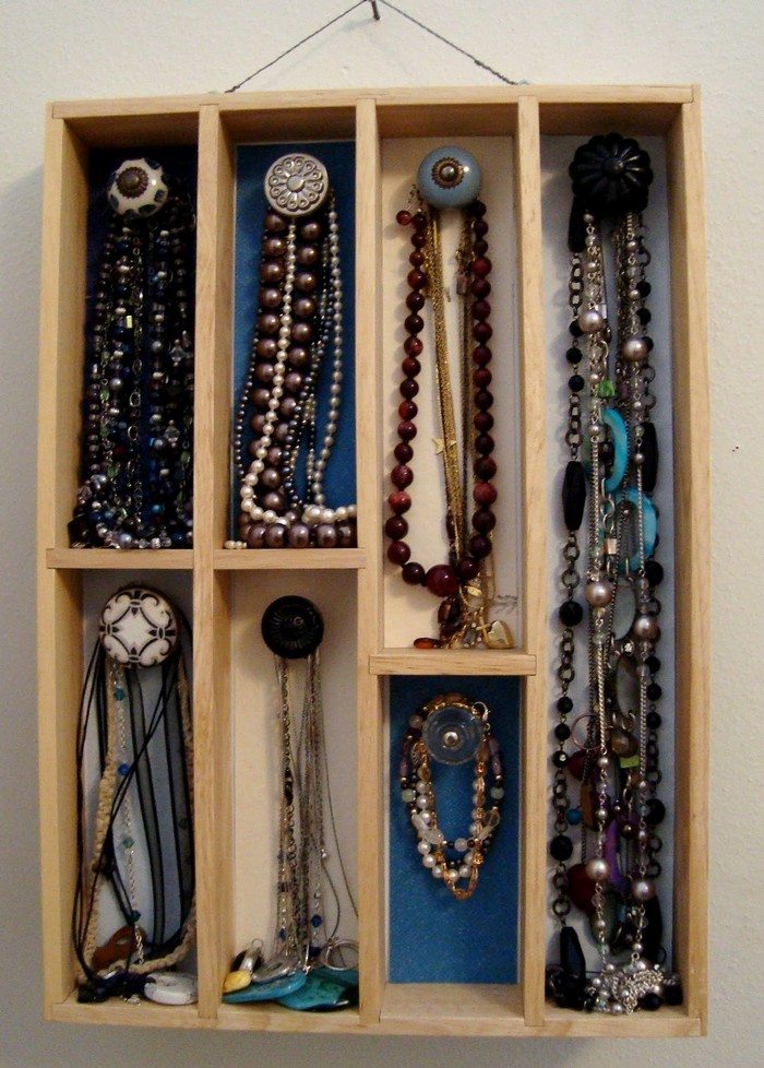 Repurposed Silverware Tray Jewelry Holder