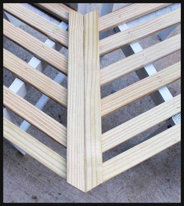Bench Around a Tree from Kitchen Chairs