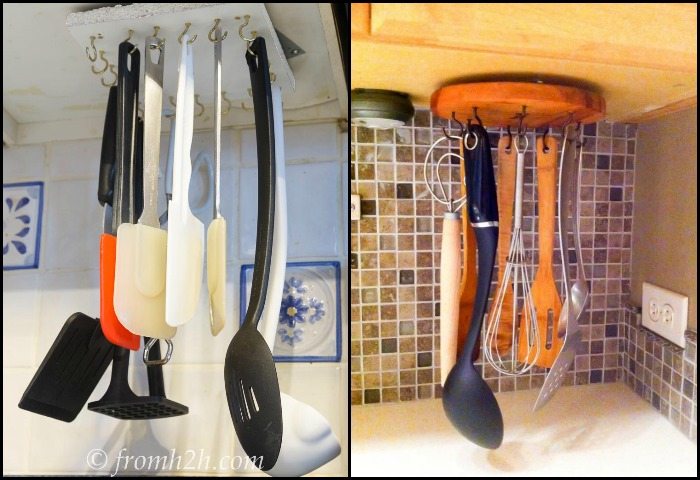 Lazy Susan Kitchen Utensil Storage