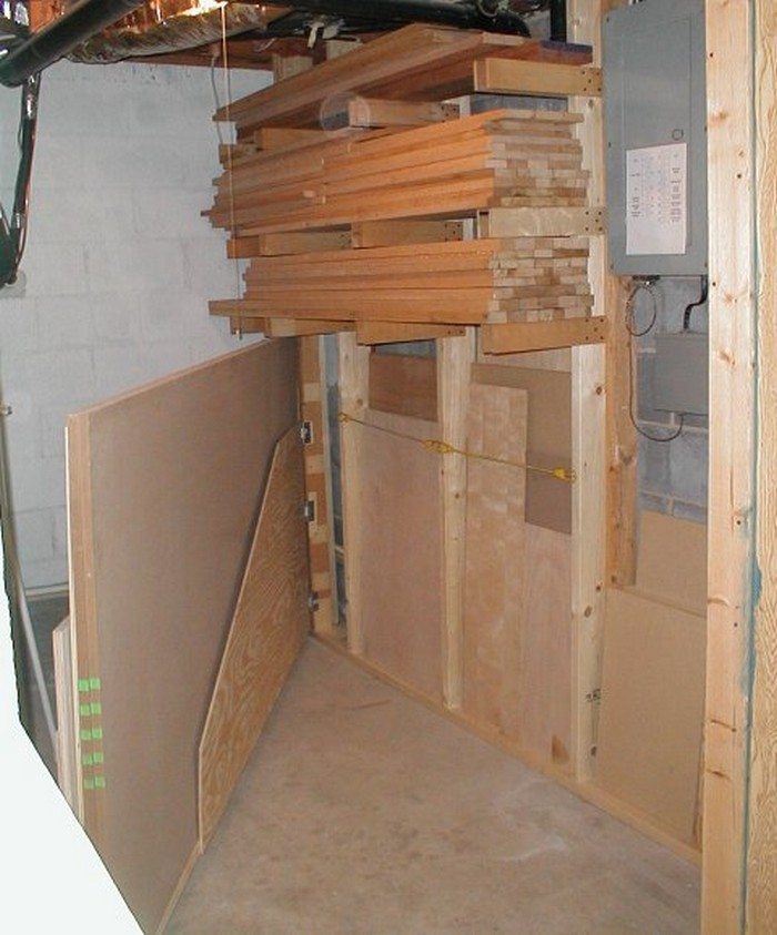 Swing-Out Plywood Storage