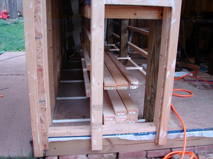 Built-in Lumber Storage