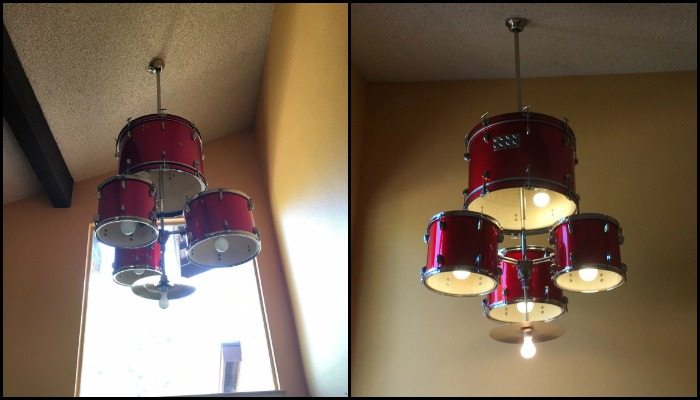 Drum Set Chandelier