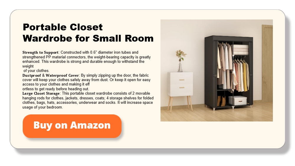 Portable Closet Wardrobe for Small Room