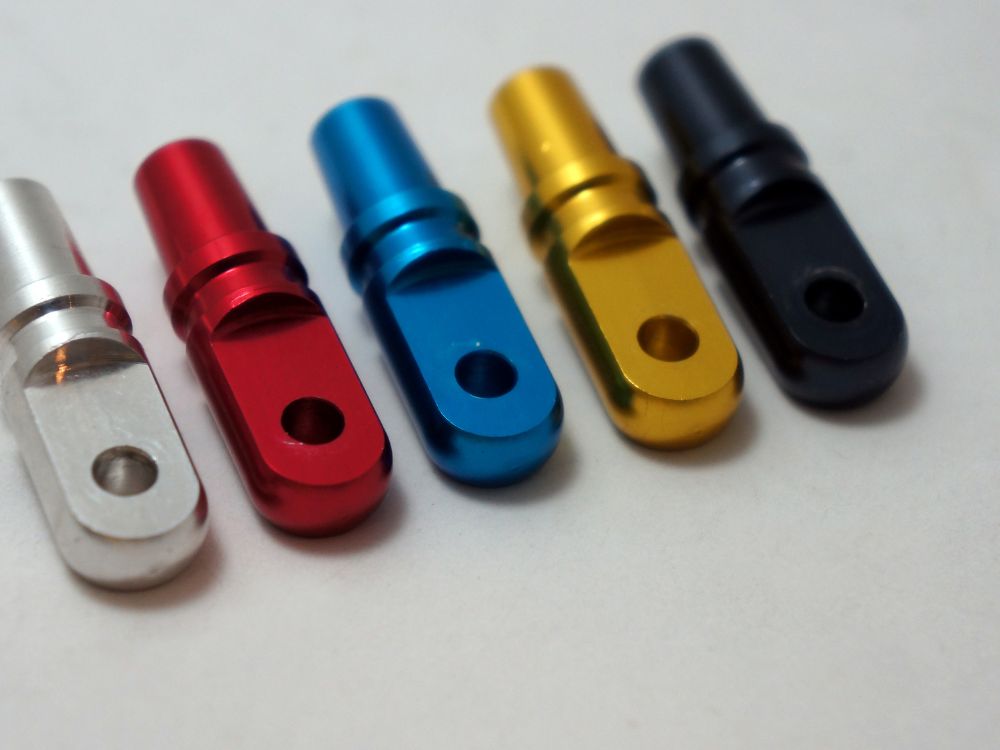 An image of anodized aluminum pieces.