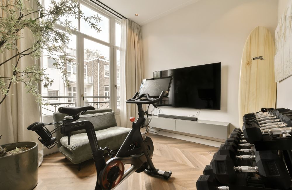 An image of a home gym setup.