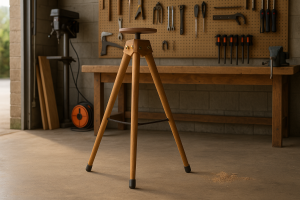 An image of a universal tripod for various wood tripod plans.