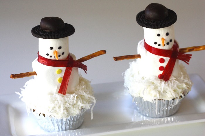 Snowman Cupcakes