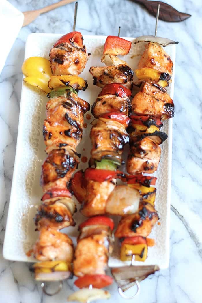 Honey-Sriracha Chicken Skewers