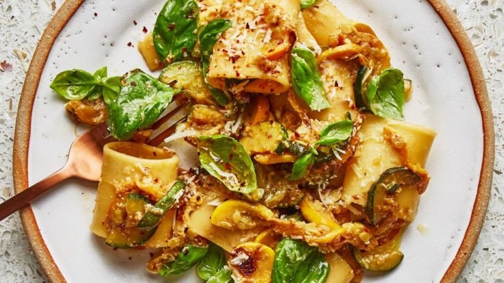 Summer Squash and Basil Pasta