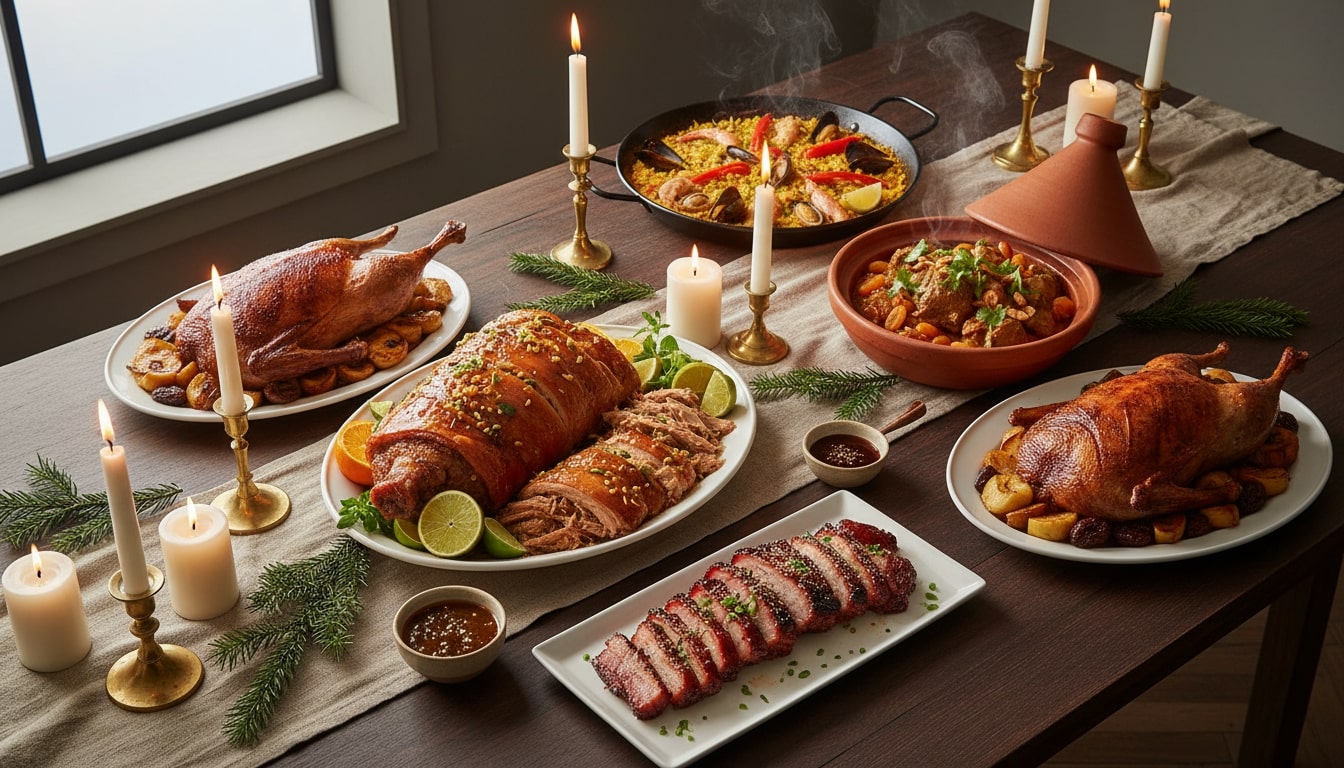 An image of premium entrees for Christmas.