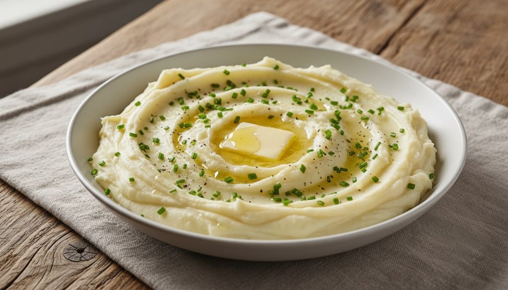 An image of a creamy mashed potato dish.