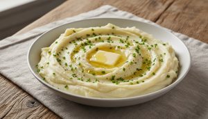 An image of a creamy mashed potato dish.