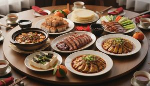 An image of various Chinese New Year Dishes people can cook at home.