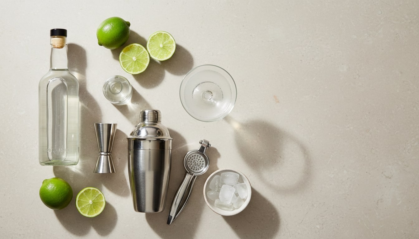 Flat lay of ingredients and tools.