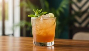 Classic Mai Tai hero image (rocks glass, crushed ice, mint, lime wheel)