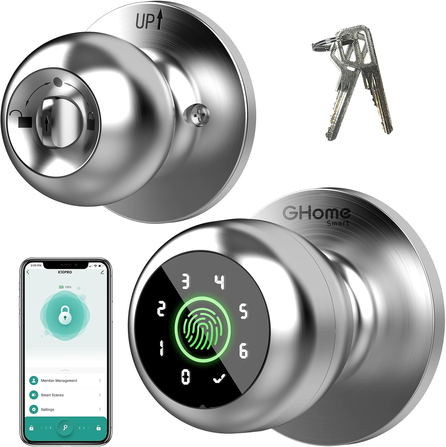 An image of the GHome Smart Fingerprint Door Lock.