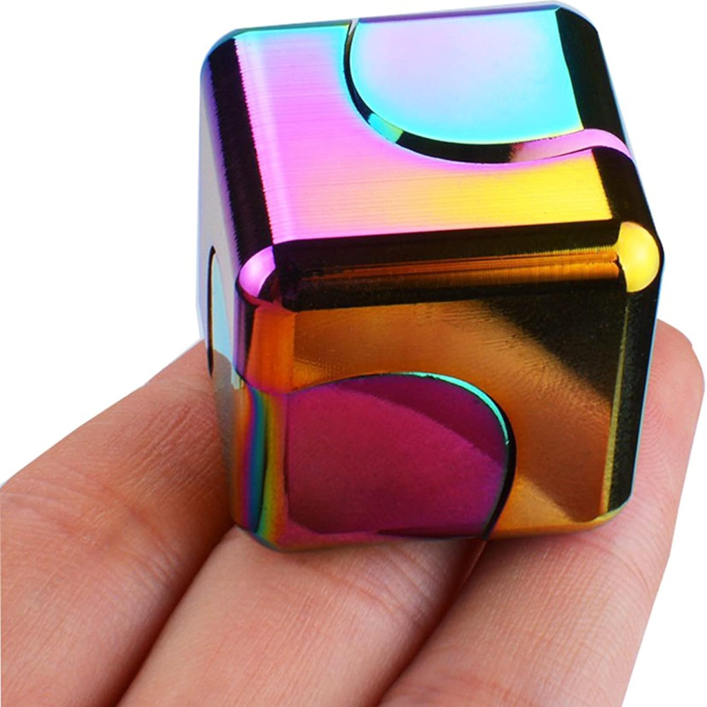 An image of a cube fidget spinner. 