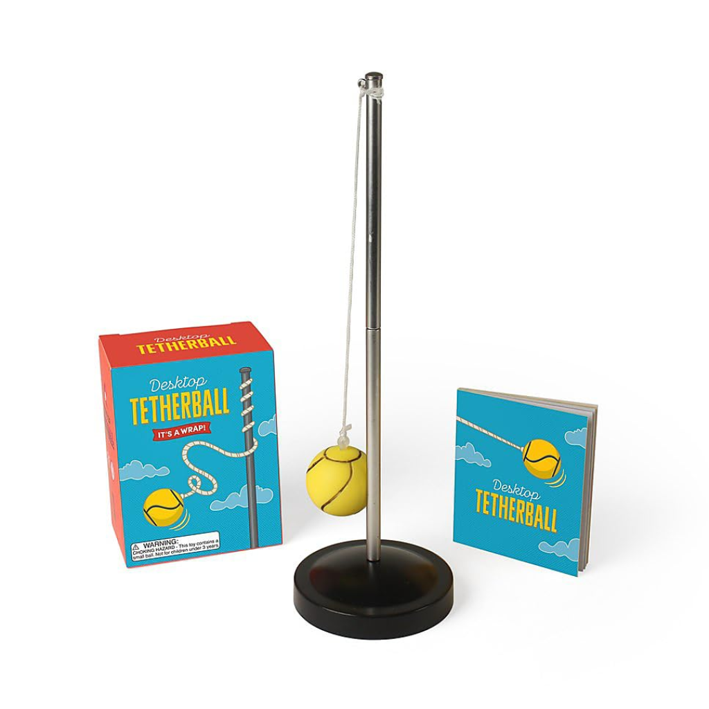 An image of a desktop tetherball. 
