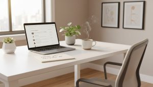 An image of a job listing site on a laptop screen for an article about remote jobs hiring near me.