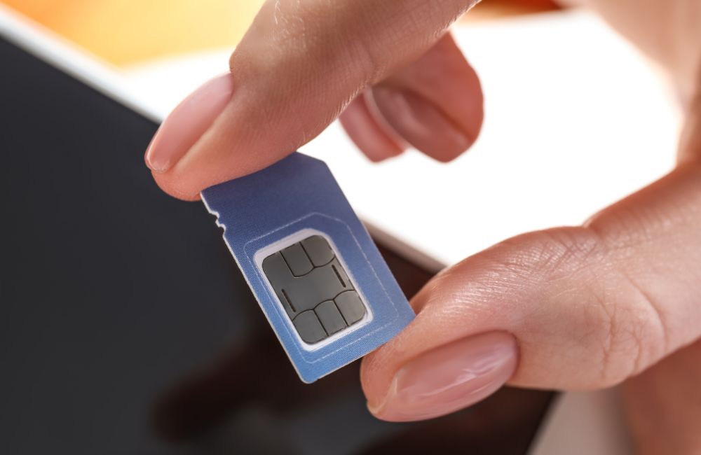 An image of a physical SIM card.